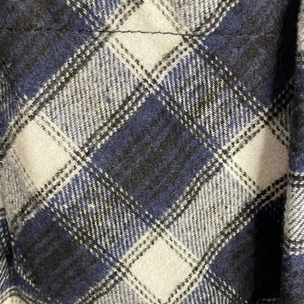 Ci Sonó Plaid Collection Shirts Womens L Plaid Button Up Long Sleeve Blue/White - Picture 3 of 13